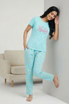Zivame Farm Lore Knit Cotton Pyjama Set - Island Paradise — thumbnail 5